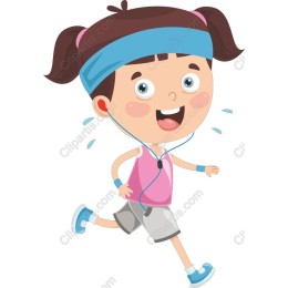 Cheerful Jogging Girl