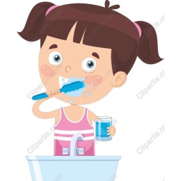 Charming Dental Hygiene: Girl Brushing Teeth