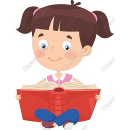 Joyful Girl Reading