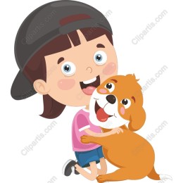 Joyful Child and Dog