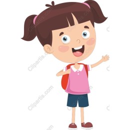 Cheerful Schoolgirl