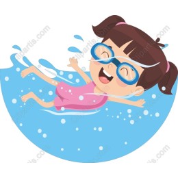 Joyful Child Swimming