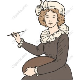 Elegant Vintage Woman Artist