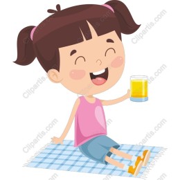 Cheerful Picnic Girl