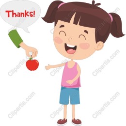 Joyful Girl with Apple