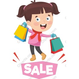 Cheerful Shopping Girl