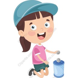 Cheerful Child Recycling
