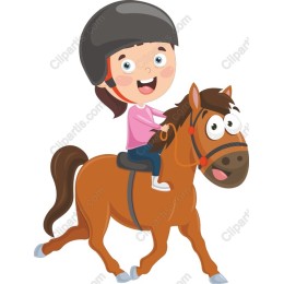 Cheerful Horseback Riding