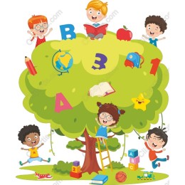 Playtime Learning: Kids Under the Tree