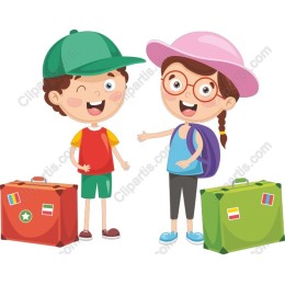 Cheerful Children Ready for Adventure