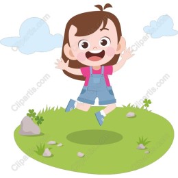 Joyful Jumping Girl