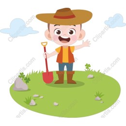 Cheerful Child Farmer