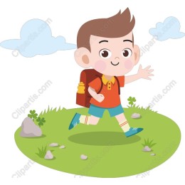 Cheerful Boy Exploring Nature