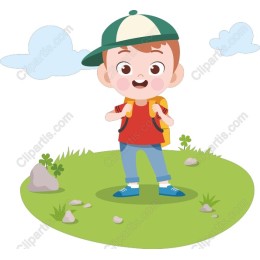 Cheerful Boy Outdoor Adventure