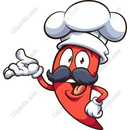 Chef Chili Pepper Cartoon