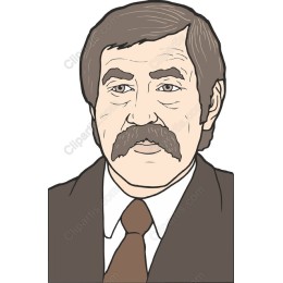 Classic Mustache Man Portrait