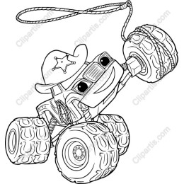 Whimsical Sheriff Monster Truck
