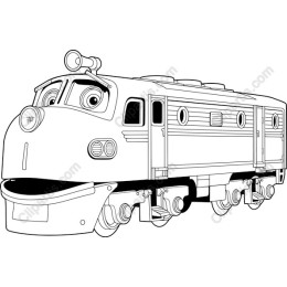 Charming Cartoon Locomotive