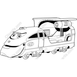 Whimsical Cartoon Train