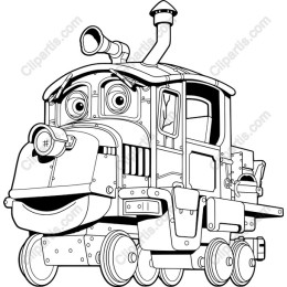 Charming Cartoon Locomotive