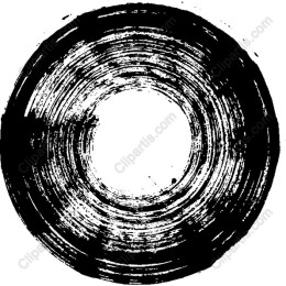 Abstract Circular Brush Stroke