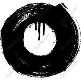 Black Circular Brushstroke