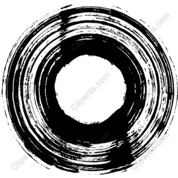 Black Circular Brush Stroke