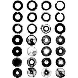 Black Ink Circle Cliparts Set