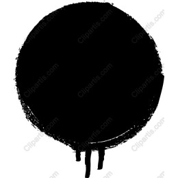 Black Grunge Paint Circle