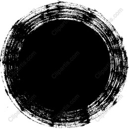 Black Circular Brush Stroke