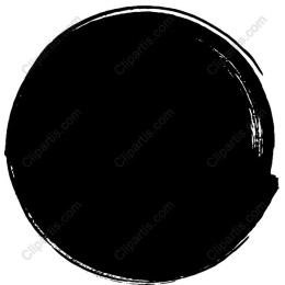 Black Circular Brush Stroke
