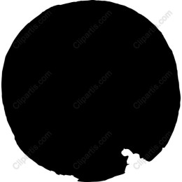 Black Ink Blot Circle