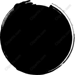 High-Quality Black Brush Stroke Circle