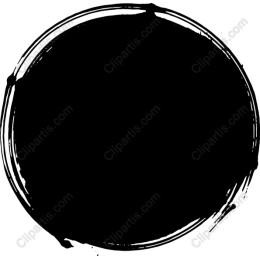 Black Brush Stroke Circle
