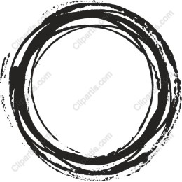 Hand-Drawn Circular Brush Stroke
