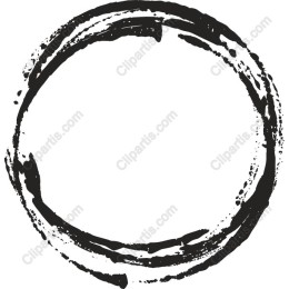 Hand-Drawn Circular Brush Stroke