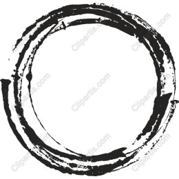 Hand-Drawn Circular Brush Stroke