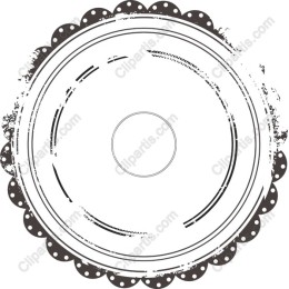 Vintage Scalloped Circular Frame
