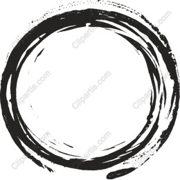 Black Ink Brushstroke Circle