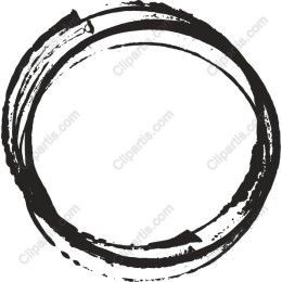 Abstract Circle Brush Stroke