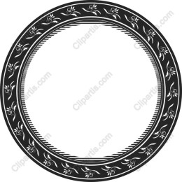 Floral Decorative Circle Frame
