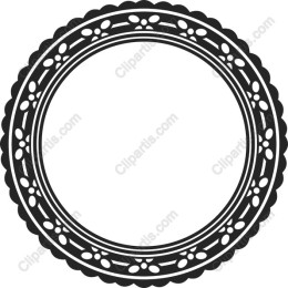 Elegant Scalloped Floral Frame