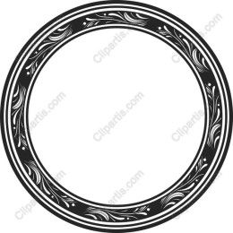 Vintage Ornamental Circle Frame