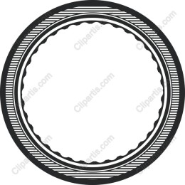 Elegant Scalloped Circle Badge