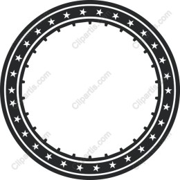 Star-Studded Circular Frame