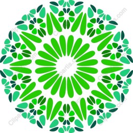 Vibrant Green Floral Mandala