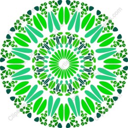 Green Floral Mandala