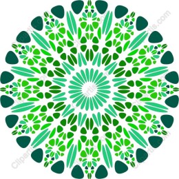 Green Floral Mandala