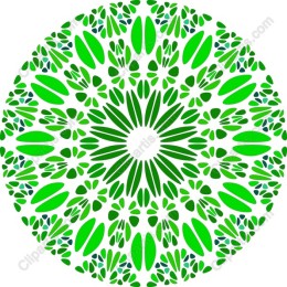 Elegant Green Floral Mandala