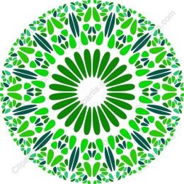 Green Floral Mandala